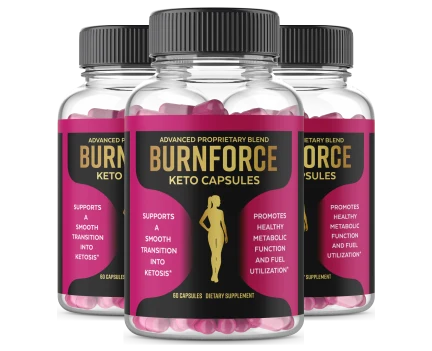 Burn Force keto capsules, three bottle pack